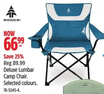 Canadian Tire Woods Deluxe Lumbar Camp Chair offer