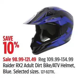 Canadian Tire Raider RX2 Adult Dirt Bike/ATV Helmet, Blue offer