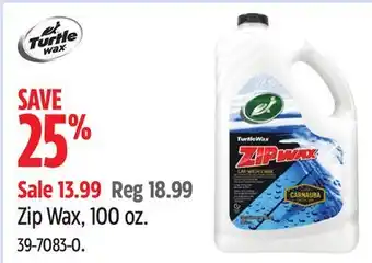 Canadian Tire Turtle Wax Zip Wax, 100 oz offer