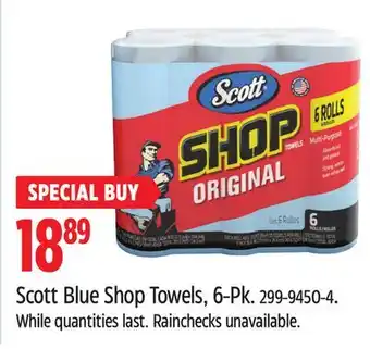 Canadian Tire Scott Blue Shop Towels, 6-Pk offer