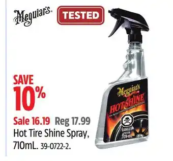 Canadian Tire Meguiars Hot Tire Shine Spray, 710mL offer
