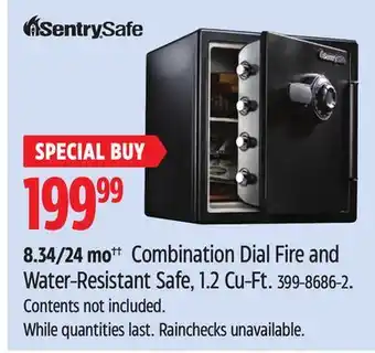 Canadian Tire Sentry Safe Combination Dial Fire and Water-Resistant Safe, 1.2 Cu-Ft offer
