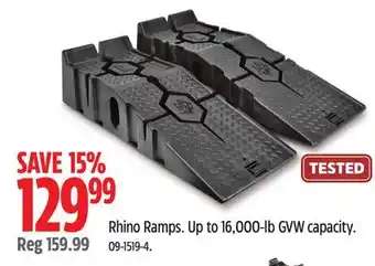 Canadian Tire Rhino Ramps.Up to 16,000-lb GVW capacity offer