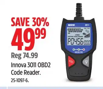 Canadian Tire Innova 3011 OBD2 Code Reader offer