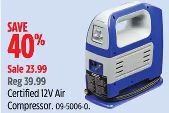 Canadian Tire Certified 12V Air Compressor offer