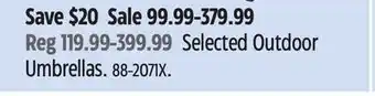 Canadian Tire CANVAS Selected Outdoor Umbrellas offer