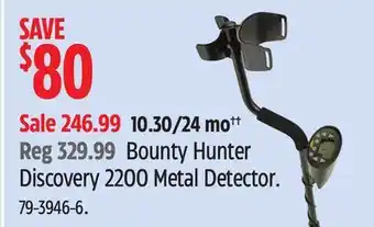 Canadian Tire Bounty Hunter Discovery 2200 Metal Detector offer