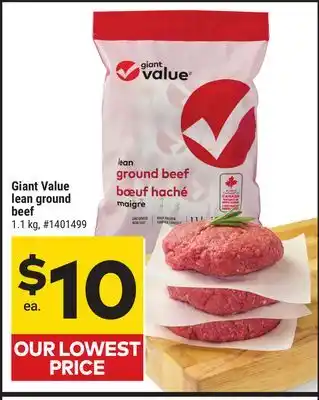 Giant Tiger Giant Value lean ground beef offer