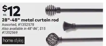 Giant Tiger 28-48 metal curtain rod offer