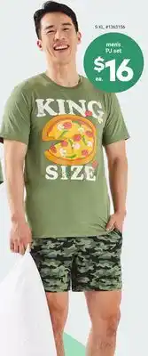 Giant Tiger men's PJ set offer