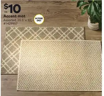 Giant Tiger Accent mat offer
