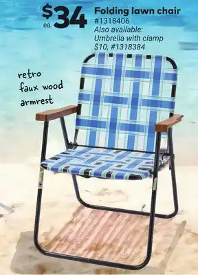 Giant Tiger Folding lawn chair offer