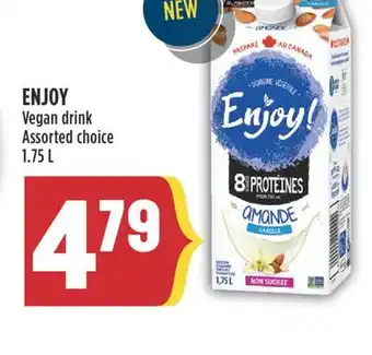 Marché Adonis ENJOY Vegan drink offer
