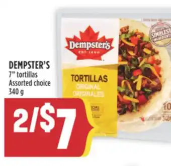 Marché Adonis DEMPSTER'S 7 tortillas offer