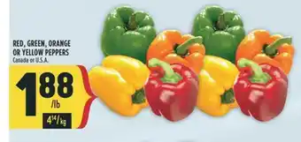 Marché Adonis RED, GREEN, ORANGE OR YELLOW PEPPERS offer