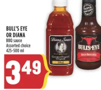 Marché Adonis BULL'S EYE OR DIANA BBQ sauce offer