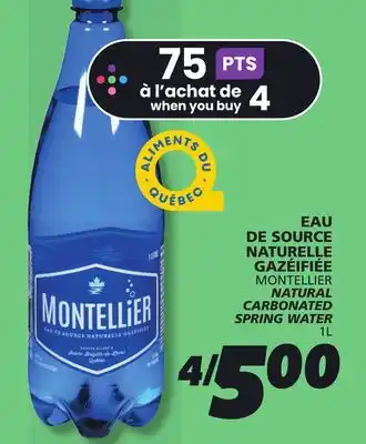 IGA MONTELLIER NATURAL CARBONATED SPRING WATER offer