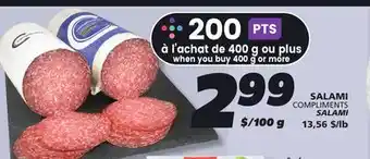 IGA COMPLIMENTS SALAMI offer