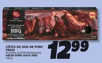 IGA PLAISIRS GASTRONOMIQUES FRESH PORK BACK RIBS offer