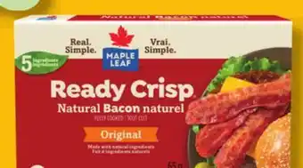 IGA MAPLE LEAF READY CRISP PRECOOKED OR BACON PIECES offer
