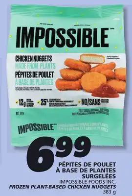 IGA IMPOSSIBLE FOODS INC. FROZEN PLANT-BASED CHICKEN NUGGETS offer