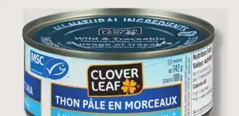 IGA CLOVER LEAF LIGHT TUNA offer