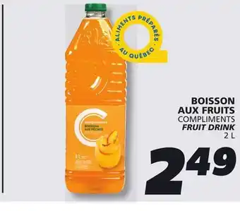 IGA COMPLIMENTS FRUIT DRINK offer