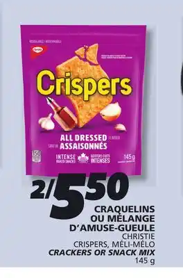 IGA CHRISTIE CRISPERS CRACKERS OR SNACK MIX offer