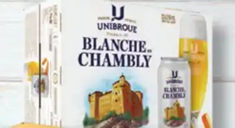 IGA UNIBROUE BLANCHE DE CHAMBLY BEER offer