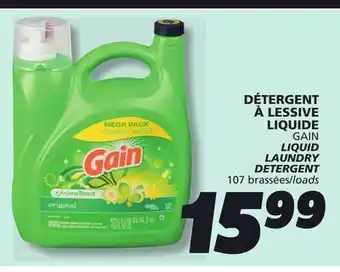IGA GAIN LIQUID LAUNDRY DETERGENT offer