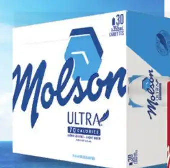 IGA MOLSON ULTRA BEER offer