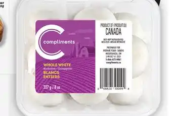 IGA WHOLE WHITE MUSHROOMS offer