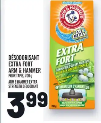 Metro DÉSODORISANT EXTRA FORT ARM & HAMMER | ARM & HAMMER EXTRA STRENGTH DEODORANT offer