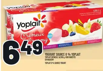 Metro YOGOURT SOURCE 0 % YOPLAIT | YOPLAIT 0 % SOURCE YOGURT offer