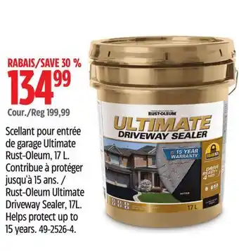 Canadian Tire Rust-Oleum Ultimate Driveway Sealer, 17L offer