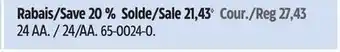 Canadian Tire Duracell 24 AA offer