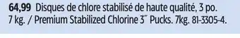 Canadian Tire Aquarius Premium Stabilized Chlorine 3˝ Pucks offer