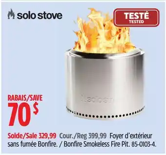 Canadian Tire Solo Stove Bonfire Smokeless Fire Pit offer