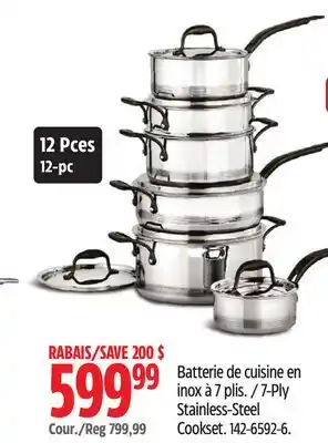 Canadian Tire Lagostina 7-Ply Stainless-Steel Cookset offer