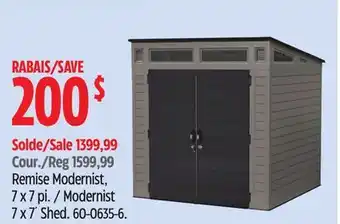 Canadian Tire Modernist 7 x 7´ Shed offer