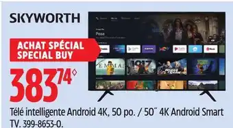 Canadian Tire Skyworth 50 4K Android Smart TV offer