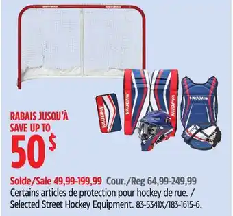 Canadian Tire Selected Street Hockey Equipment offer