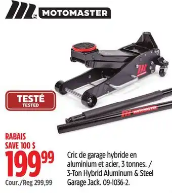 Canadian Tire MotoMaster 3-Ton Hybrid Aluminum & Steel Garage Jack offer