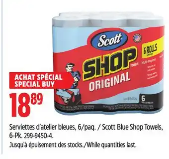 Canadian Tire Kimberly-Clark Scott Blue Shop Towels, 6-Pk offer