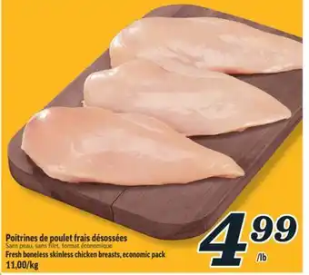 Marché Richelieu POITRINES DE POULET FRAIS DÉSOSSÉES | FRESH BONELESS SKINLESS CHICKEN BREASTS offer