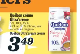 Marché Richelieu Québon crème Ultra'crème | Québon Ultra'cream cream offer