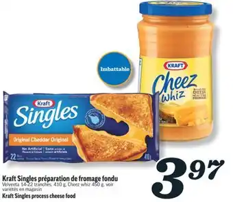 Marché Richelieu KRAFT SINGLES PRÉPARATION DE FROMAGE FONDU | KRAFT SINGLES PROCESS CHEESE FOOD offer