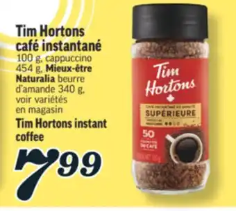 Marché Richelieu Tim Hortons café instantané | Tim Hortons instant coffee offer