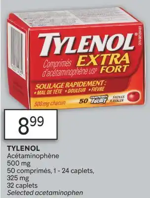Brunet TYLENOL Acétaminophène 500 mg 50 comprimés, 1 - 24 caplets, 325 mg 32 caplets offer
