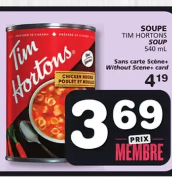 Marches Tradition TIM HORTONS SOUP offer